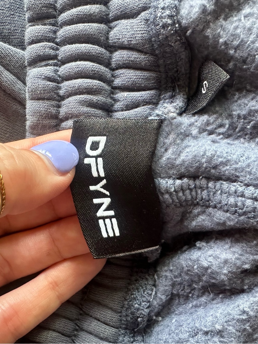 DFYNE revive cargo jogger wide leg sweatpants dark sapphire blue size small - Picture 5 of 12